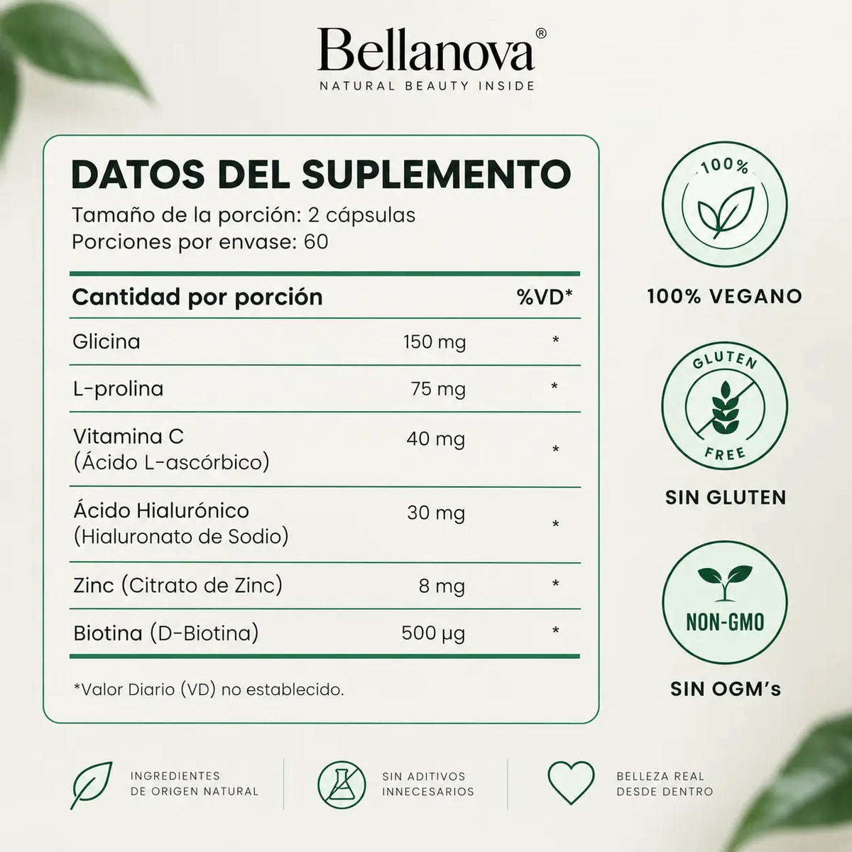 Bellanova Collagen+ — Ácido Hialurónico & Colágeno Vegano